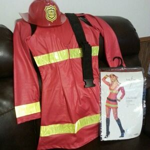Leg Avenue Red Firefighter Costume